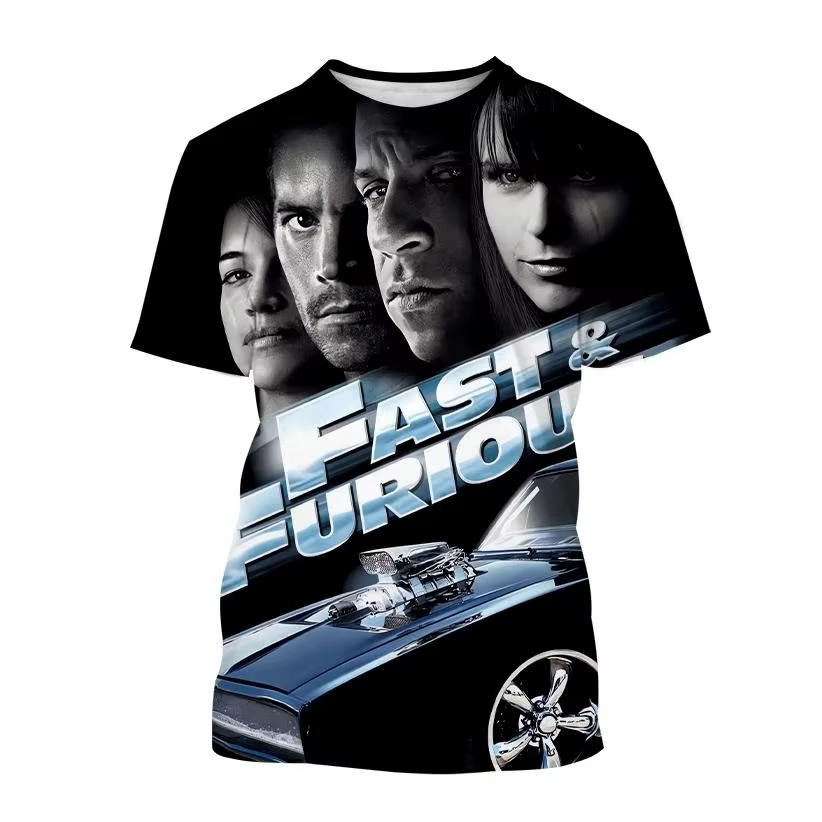 Rapide et furieux impression 3D T-Shirts hommes femmes mode Streetwear surdimensionné à manches courtes t-shirt Harajuku