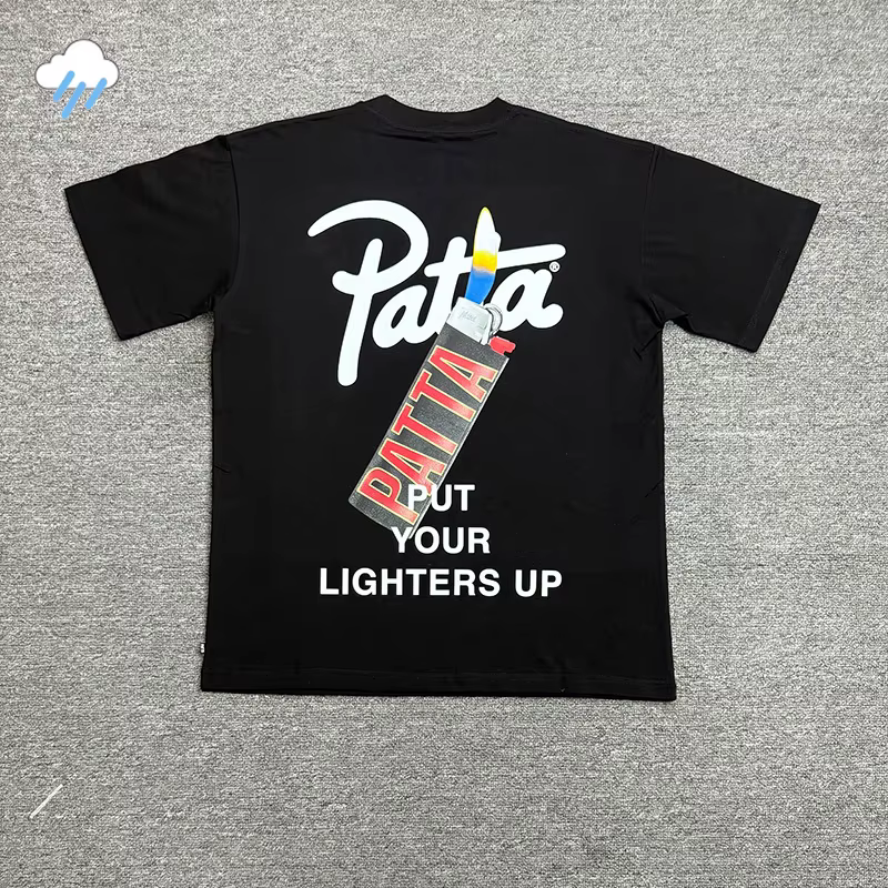 2026 été Graphique Logo Imprimé Patta T-shirts T-Shirt Haute Qualité Coton Noir Blanc Haut Ample Décontracté Couple