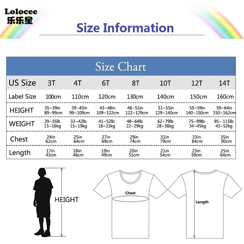 T-Shirt en Coton à Manches Courtes pour Enfant Garçon et Fille