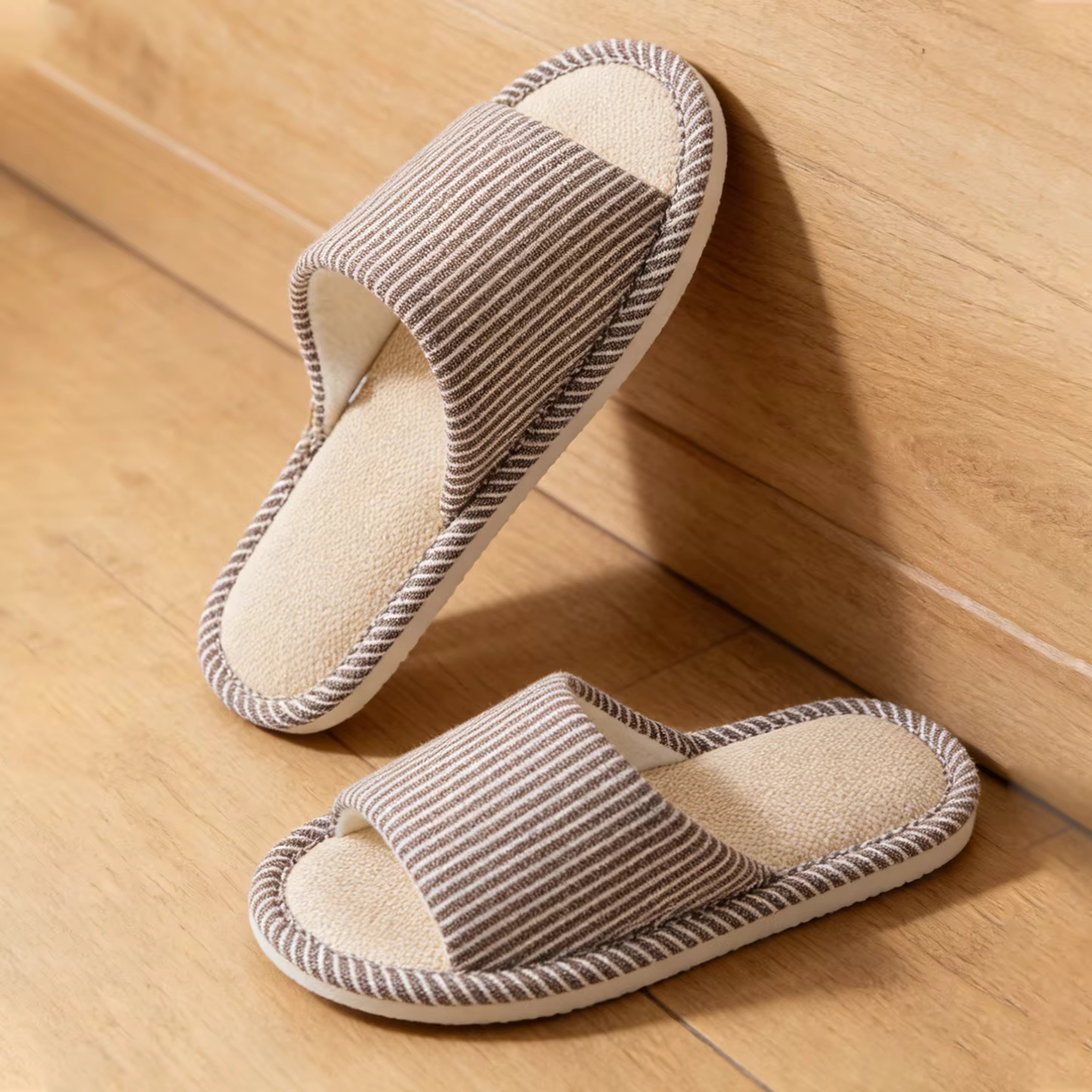 Chaussons en lin antidérapants pour hommes
