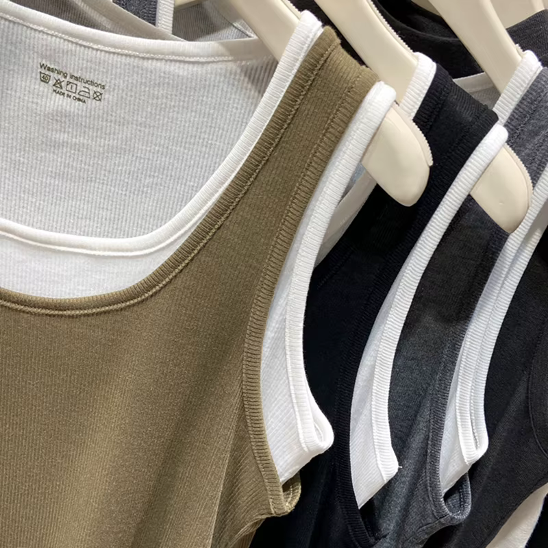Faux débardeur deux pièces à col en U pour femmes