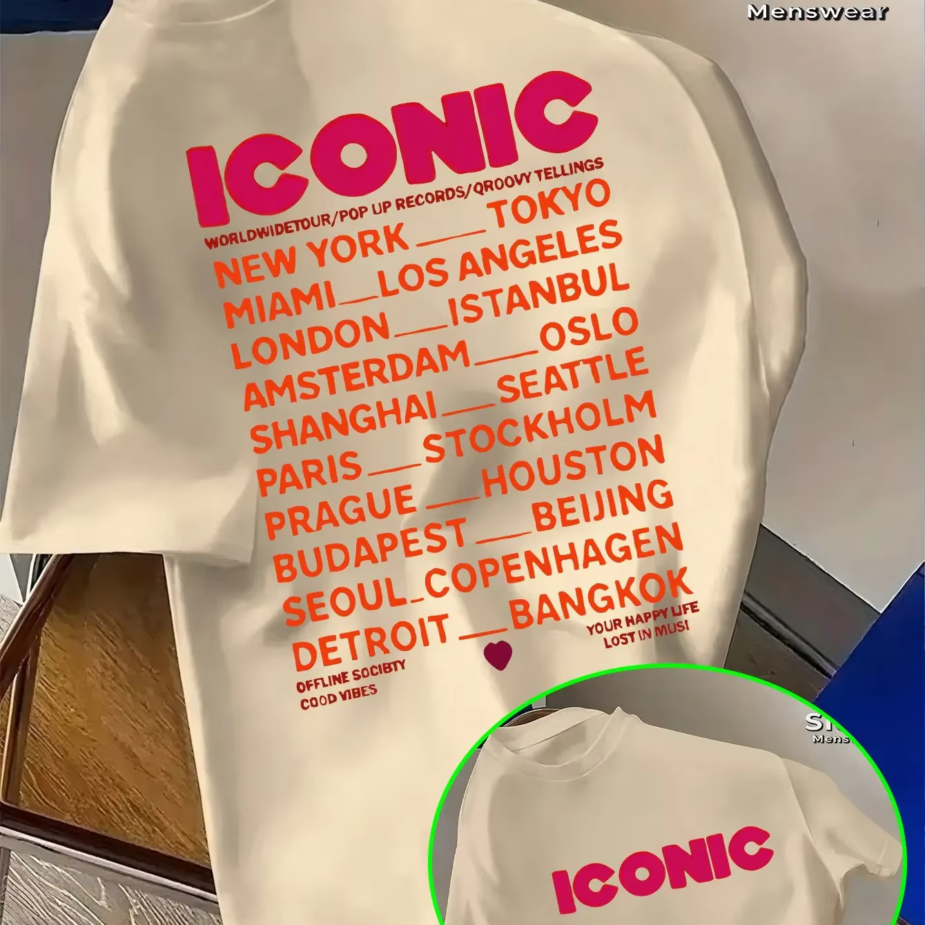 T-shirt graphique iconique pour homme