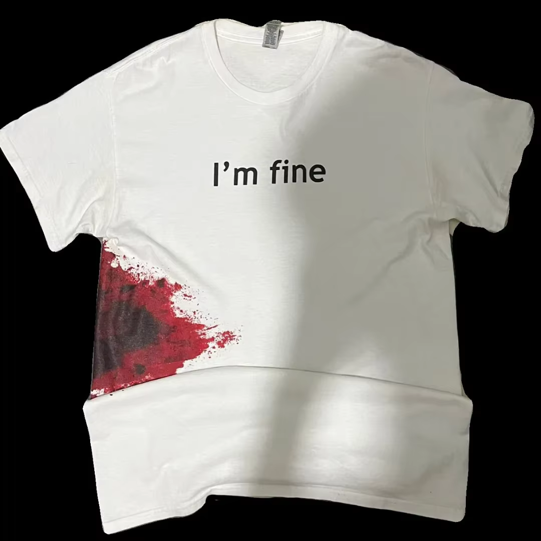 T-shirt blanc humoristique pour hommes