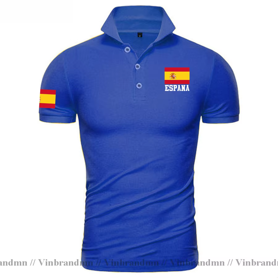 Espagne drapeau conception Polos hommes nouvelle mode chemise