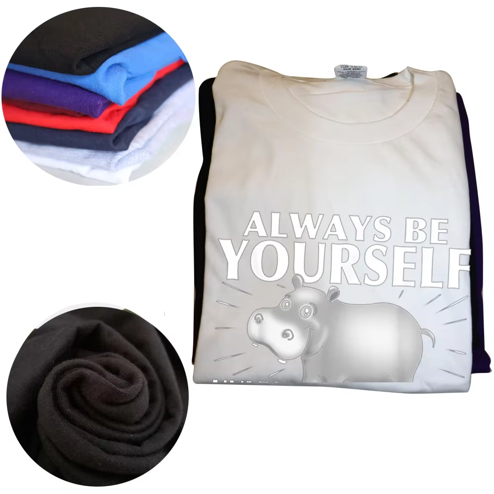 Hippopotame amoureux des animaux soyez toujours vous-même t-shirts graphique coton Streetwear à manches courtes cadeaux d'anniversaire Style d'été T-shirt hommes
