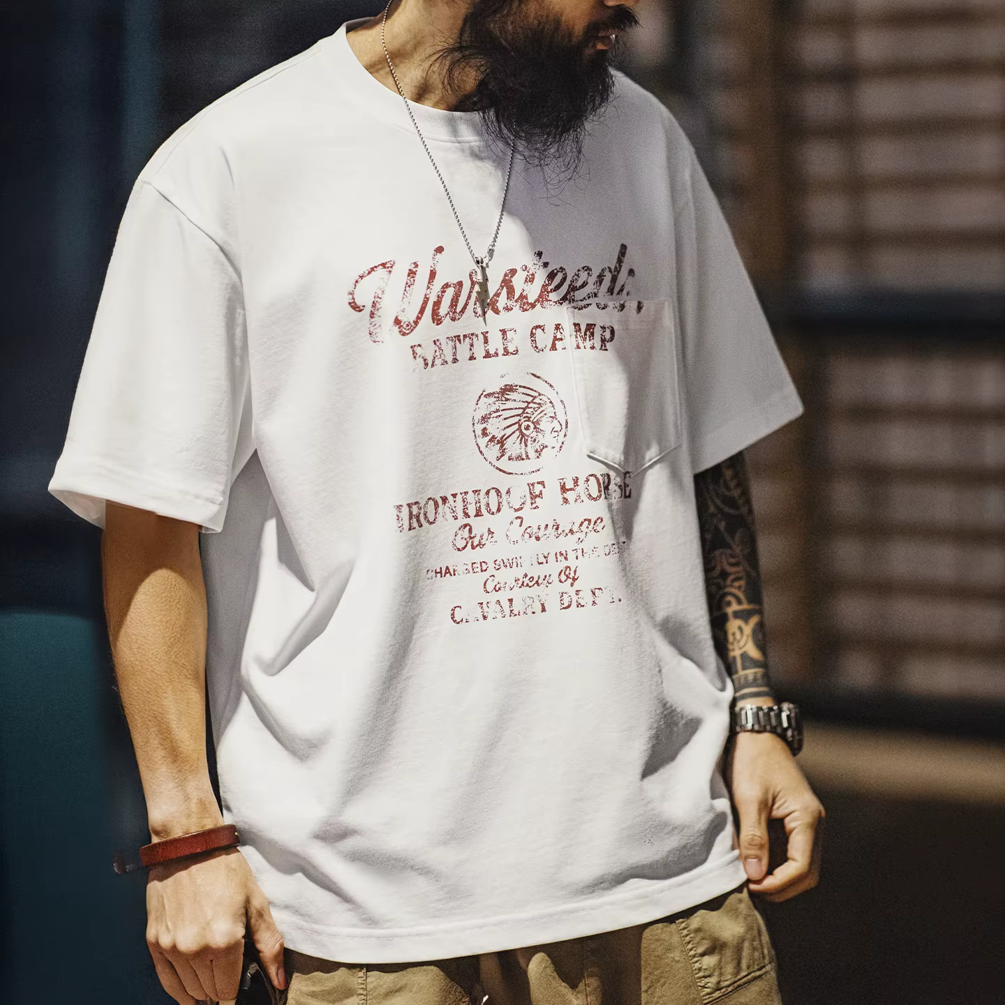 T-shirt homme Maden à imprimé lettres