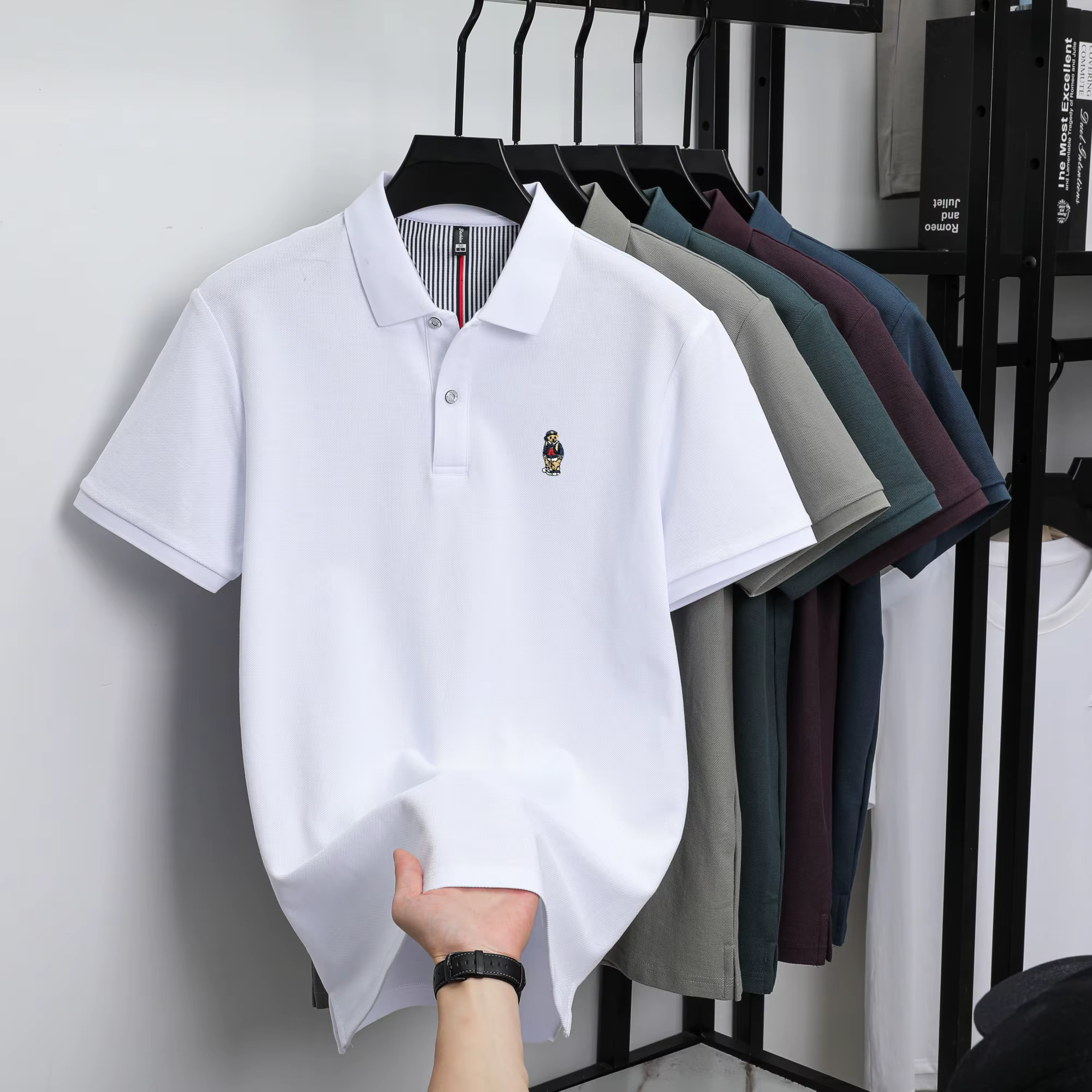 Polo à manches courtes pour hommes