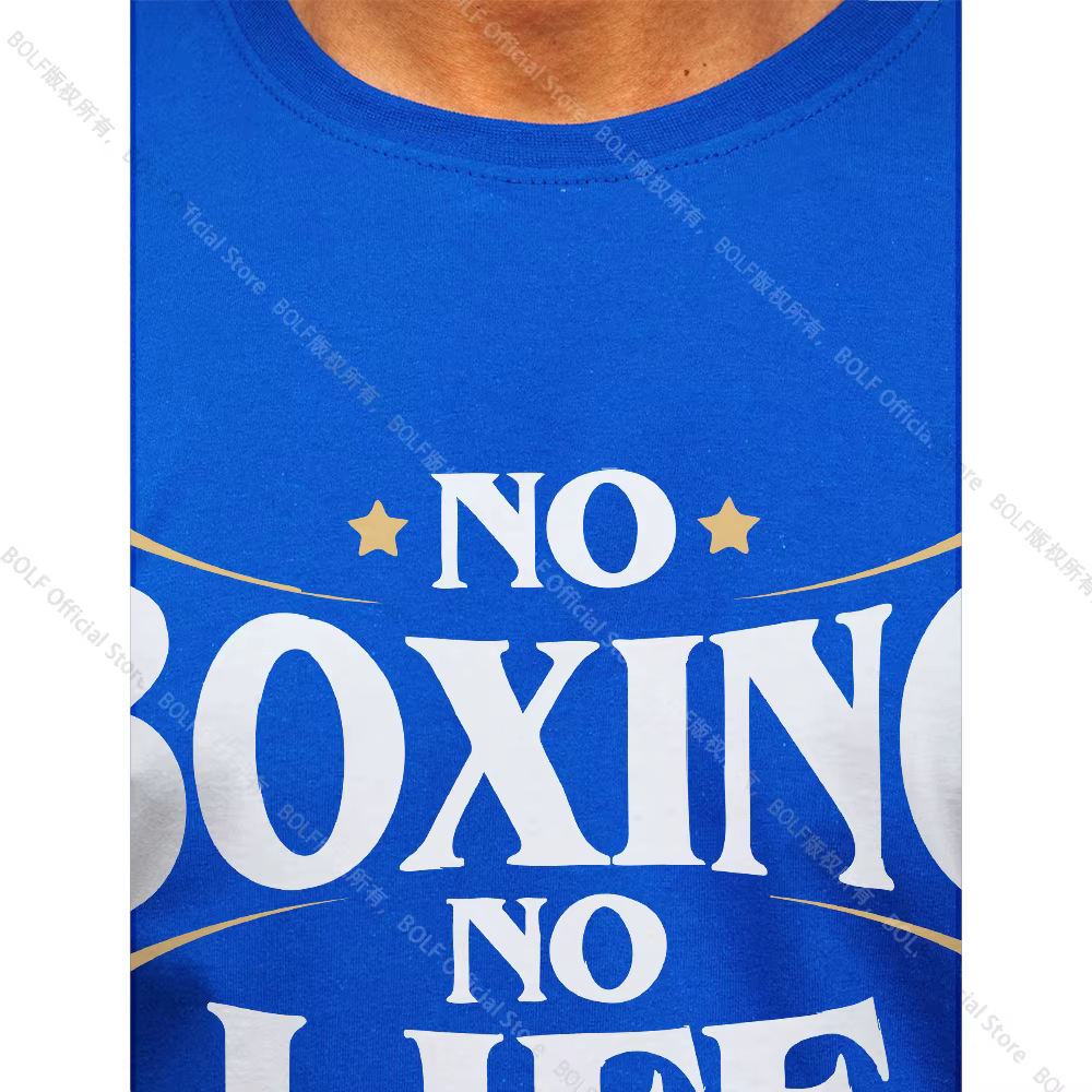 Pas de boxe pas de vie Gym imprimé Vintage hommes T-shirt Sport 100% coton classique t-shirts pour hommes femmes vêtements de Sport hauts