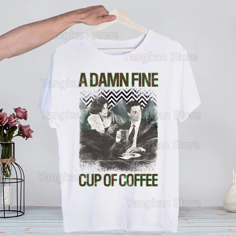 Twin Peaks t-shirt hommes rétro lavé hauts T-shirts Harajuku