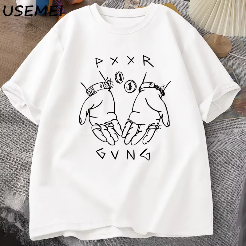 Pxxr Gvng-T-shirt manches courtes col rond pour homme