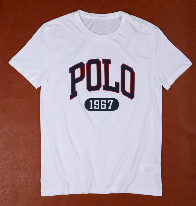 T-shirt Polo Homme Lettres – Nouvelle Collection Printemps-Été – Tendance Décontractée et Simple – Hauts Imprimés en Coton à Manches Courtes pour Hommes et Femmes