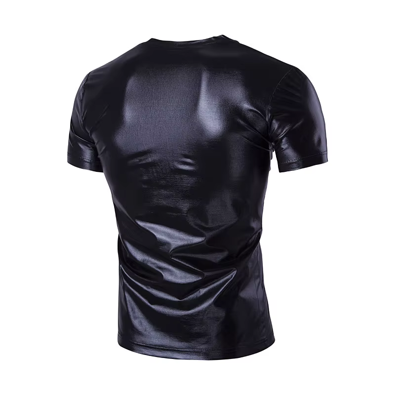 T-shirt Homme Slim Fit à Manches Courtes – Nouvelle Collection Tendance pour Soirées – Coton Décontracté à Surface Brillante – Offre Spéciale de la Saison