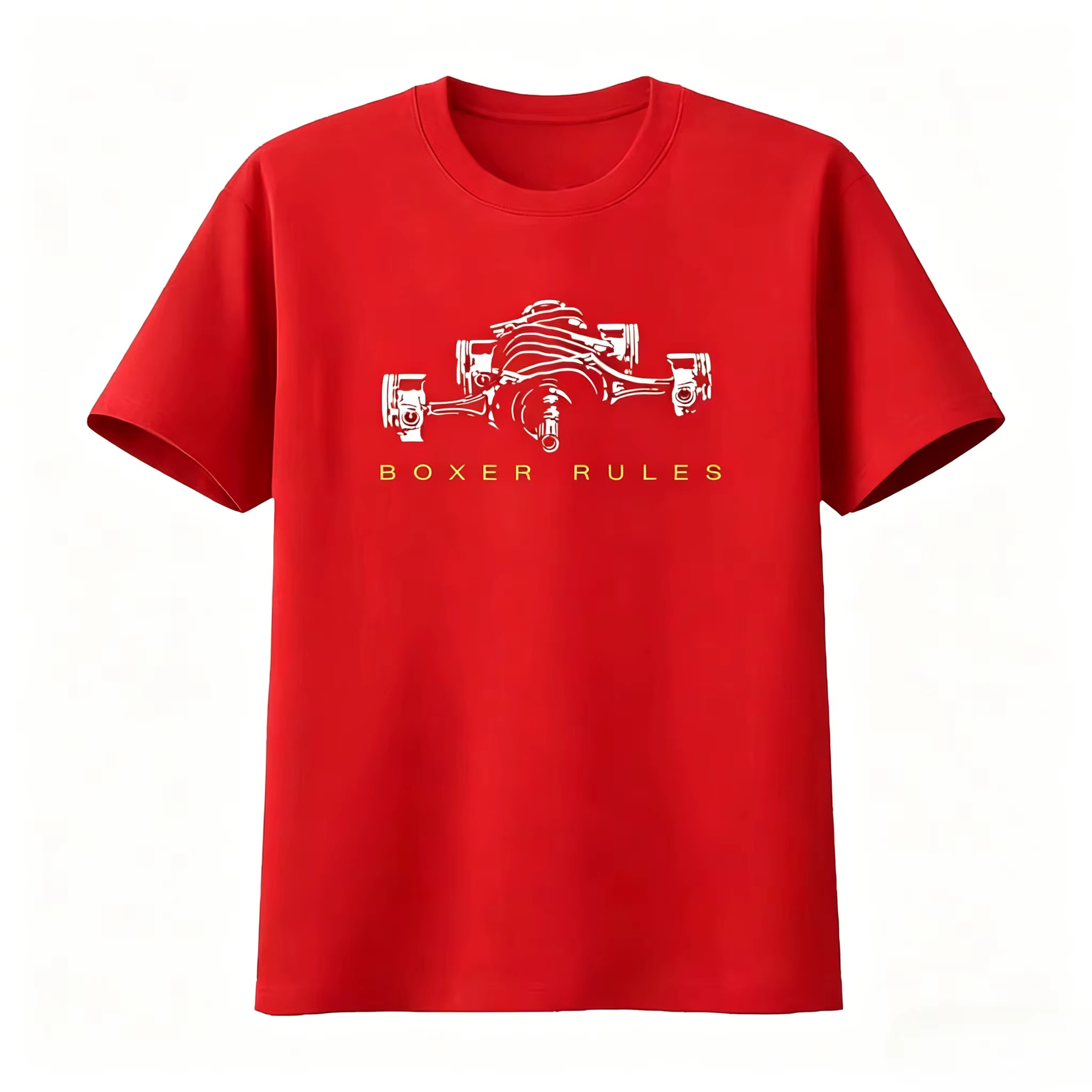 T-shirt imprimé Boxer Rules Engine pour les passionnés de voitures Pistons GT86 GS 1200 1300 S disponible pour hommes et femmes – Nouvelle collection été 2026