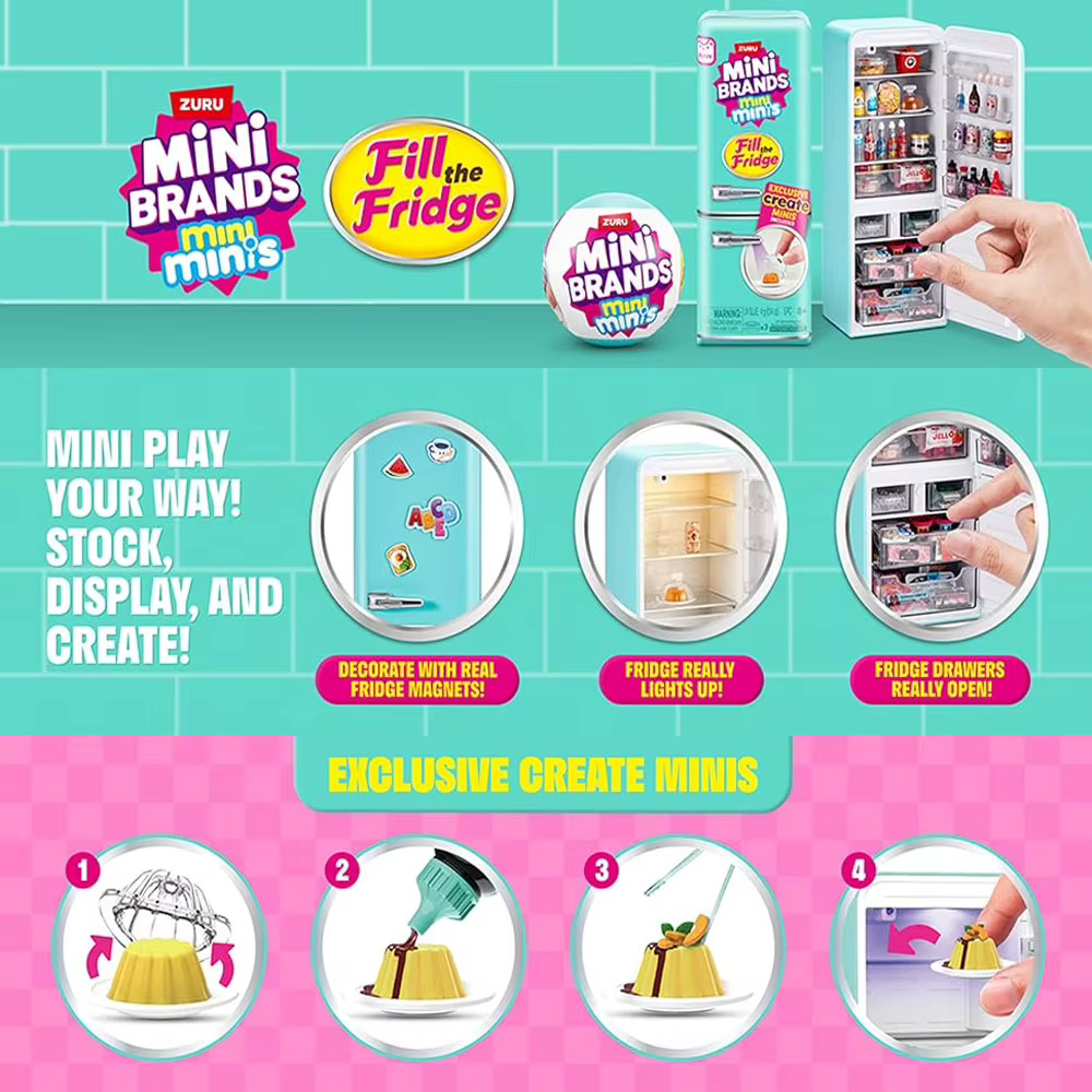 ZURU Mini Brands Food Fill The Fridge Série 1 Plauset