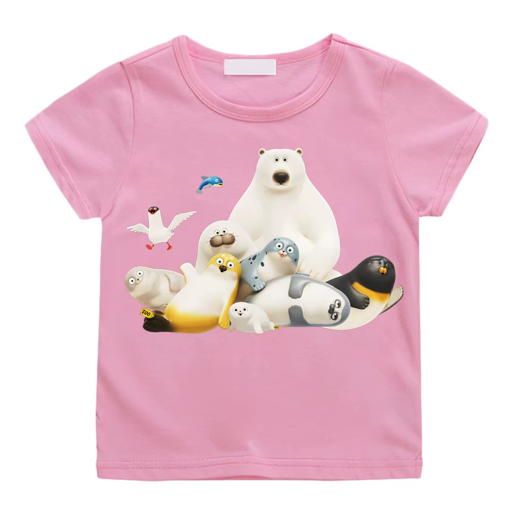 SEALOOK SHOP T-shirts dessin animé imprimé mignon 100% coton t-shirt
