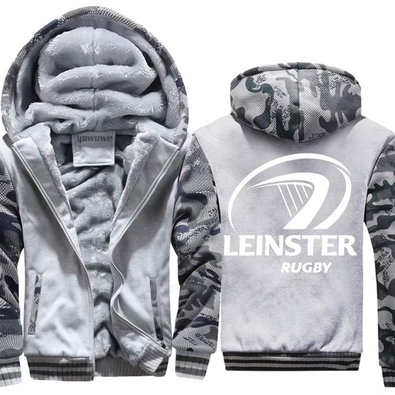 Streetwear hommes sweats à capuche pull à capuche Leinster Rugby Logo sur sweat à capuche voyage classique grande taille sweat à capuche Vintage imprimé
