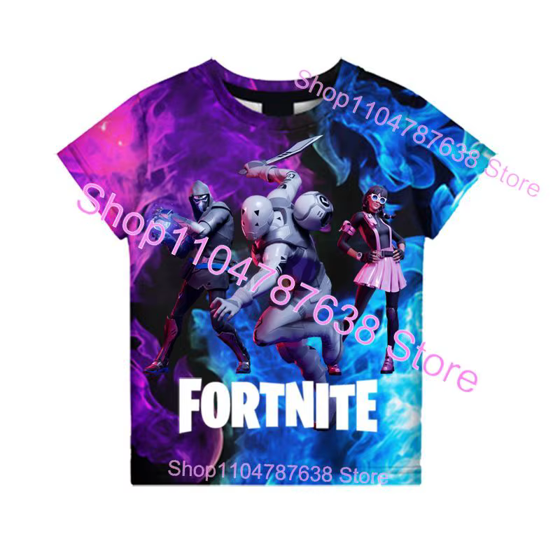 Team Leader Bear F-Fortnite T Shirt 3D Print Banana Peely T-shirt Men's Tee Battle Royale Game Summer Tops Birthday Gifts