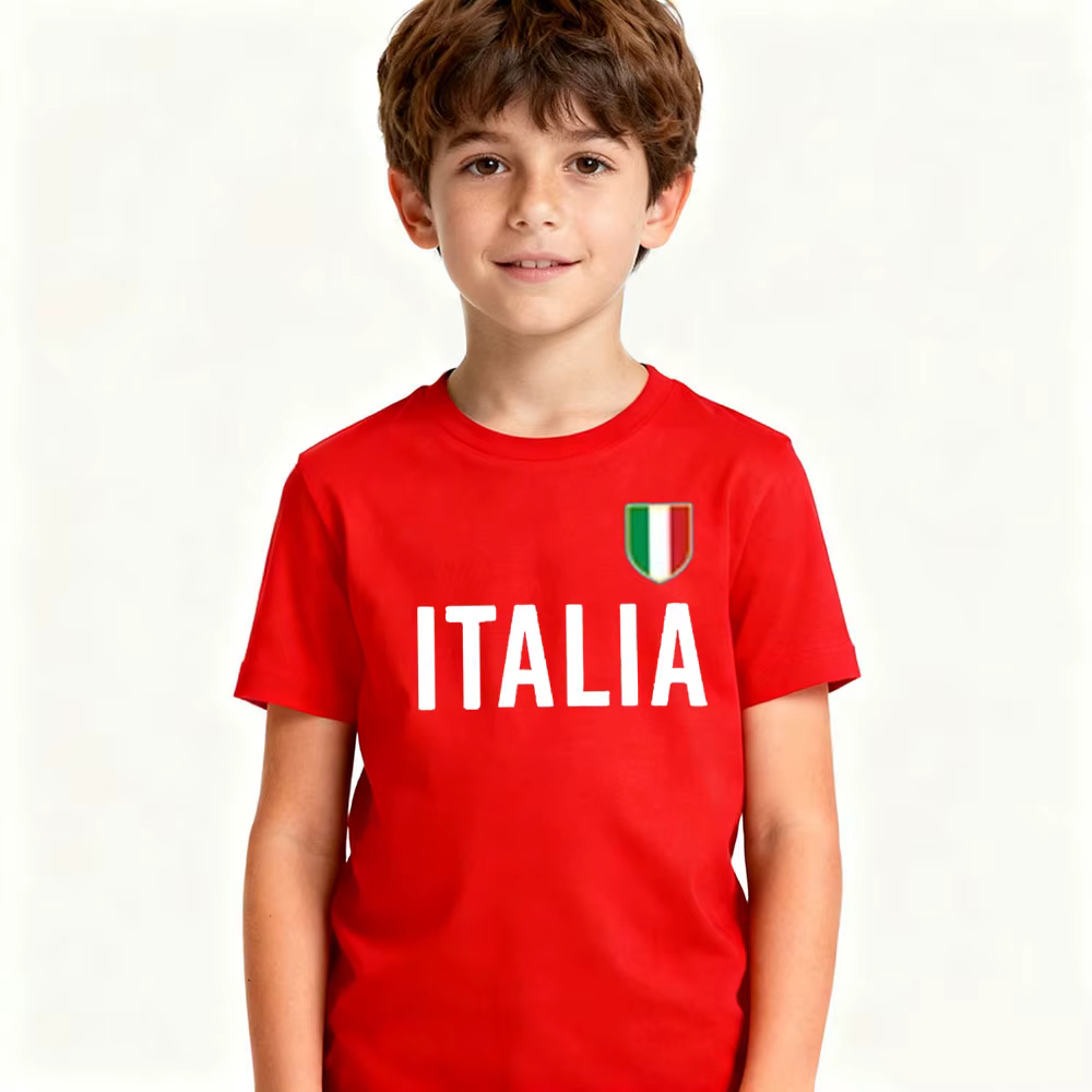 ITALIA Simple enfants T-Shirt italie mémorial vêtements garçons et filles décontracté vie quotidienne coton chemise