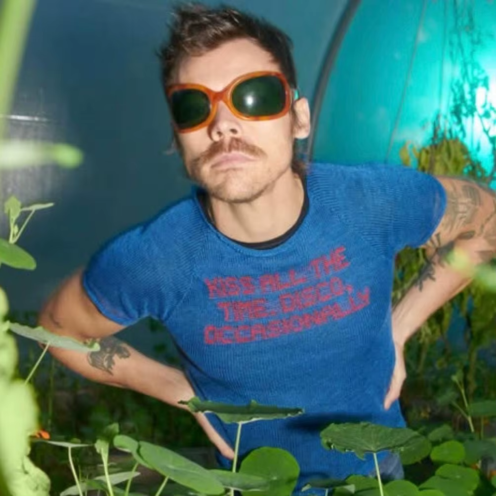Baiser toute la journée. T-shirt Disco Occasionnel Oversize Homme Femme Streetwear Top Harry Style Album Merch Nouveaux Tees de Concert de Tournée