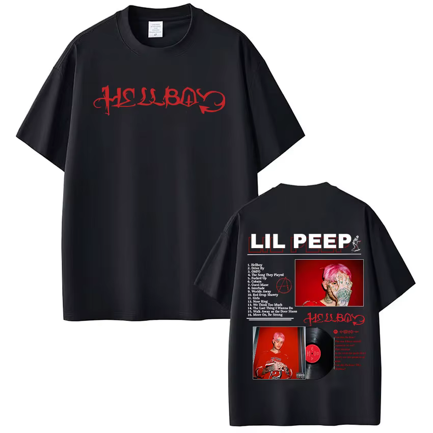 Rappeur Lil Peep Crybaby Hellboy T-shirt hommes femmes vêtements mode Hip Hop