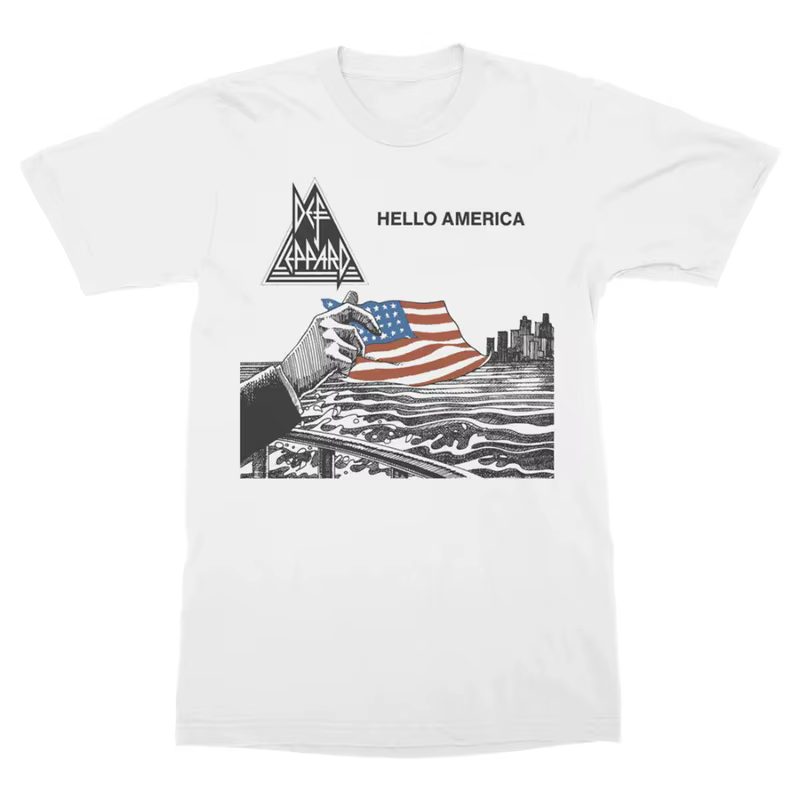 T-shirt à imprimé graphique du groupe de hard rock britannique Def Leppard