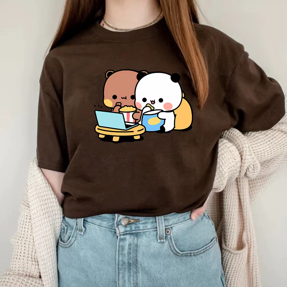 T-shirt graphique imprimé Bubu et Dudu pour femmes et hommes