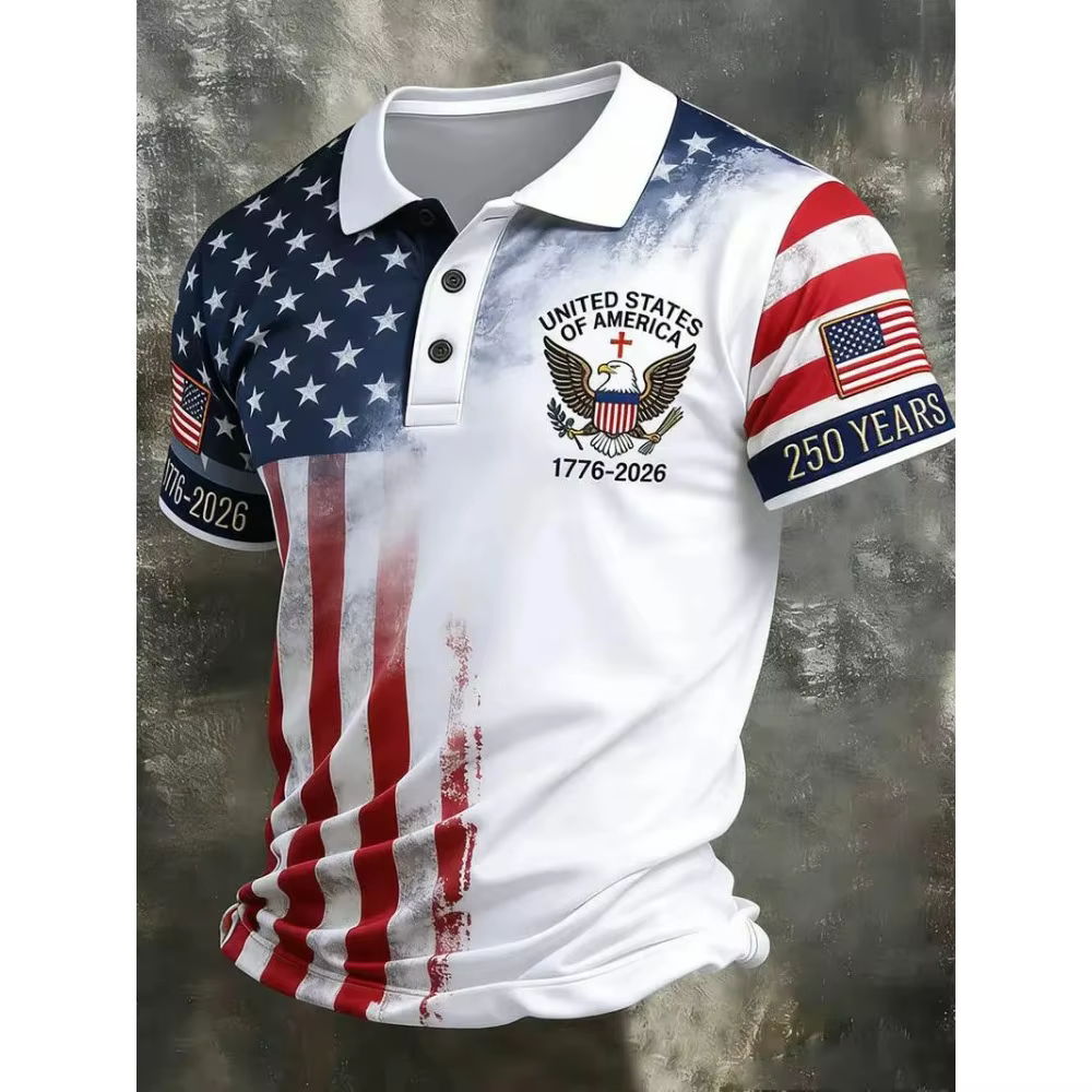 Nouveau T-shirt Polo 2026 pour le 250e anniversaire de l'Amérique