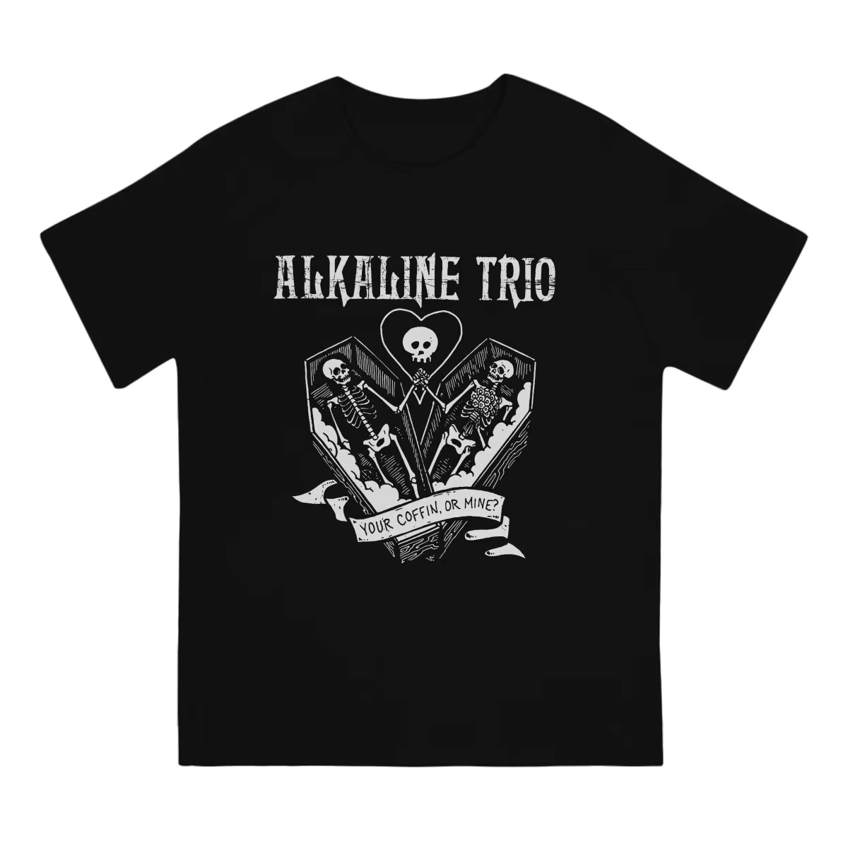 T-shirt basique à col rond pour hommes, PUNK Your Coffin or Relief, Alkaline amento, Creative T-Shirt, Distinctive Gift Clothes, Y-