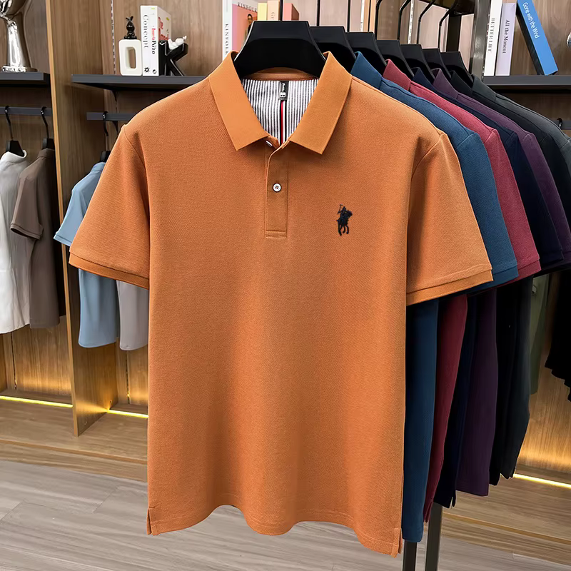 Marque haut de gamme à manches courtes polo pour hommes 100% coton été luxe poney broderie Designer nouveau mode Golf Business Casual t - shirt