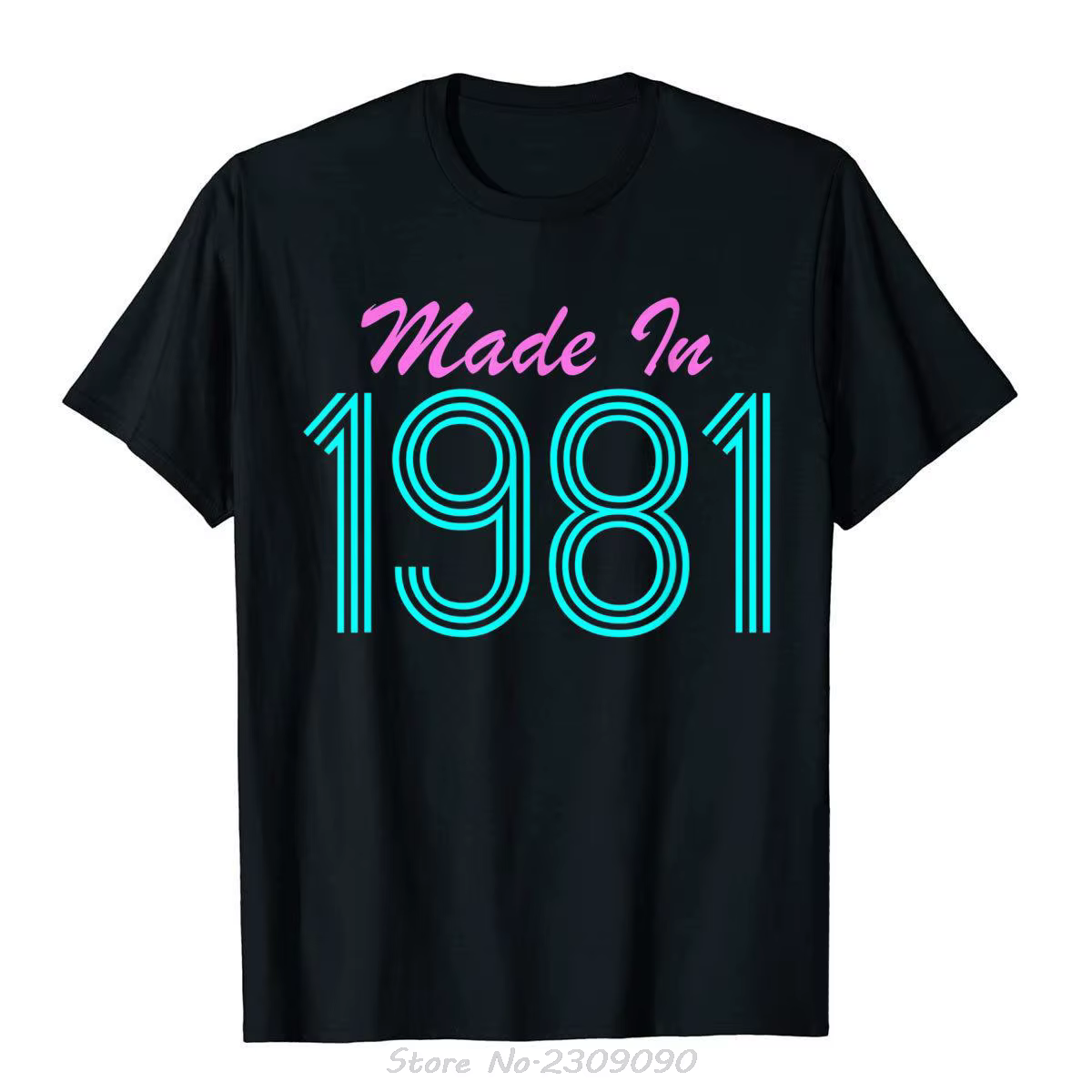 Fabriqué en 1981 Cool rétro coton T-shirt drôle 80s unisexe hauts t-shirts femmes