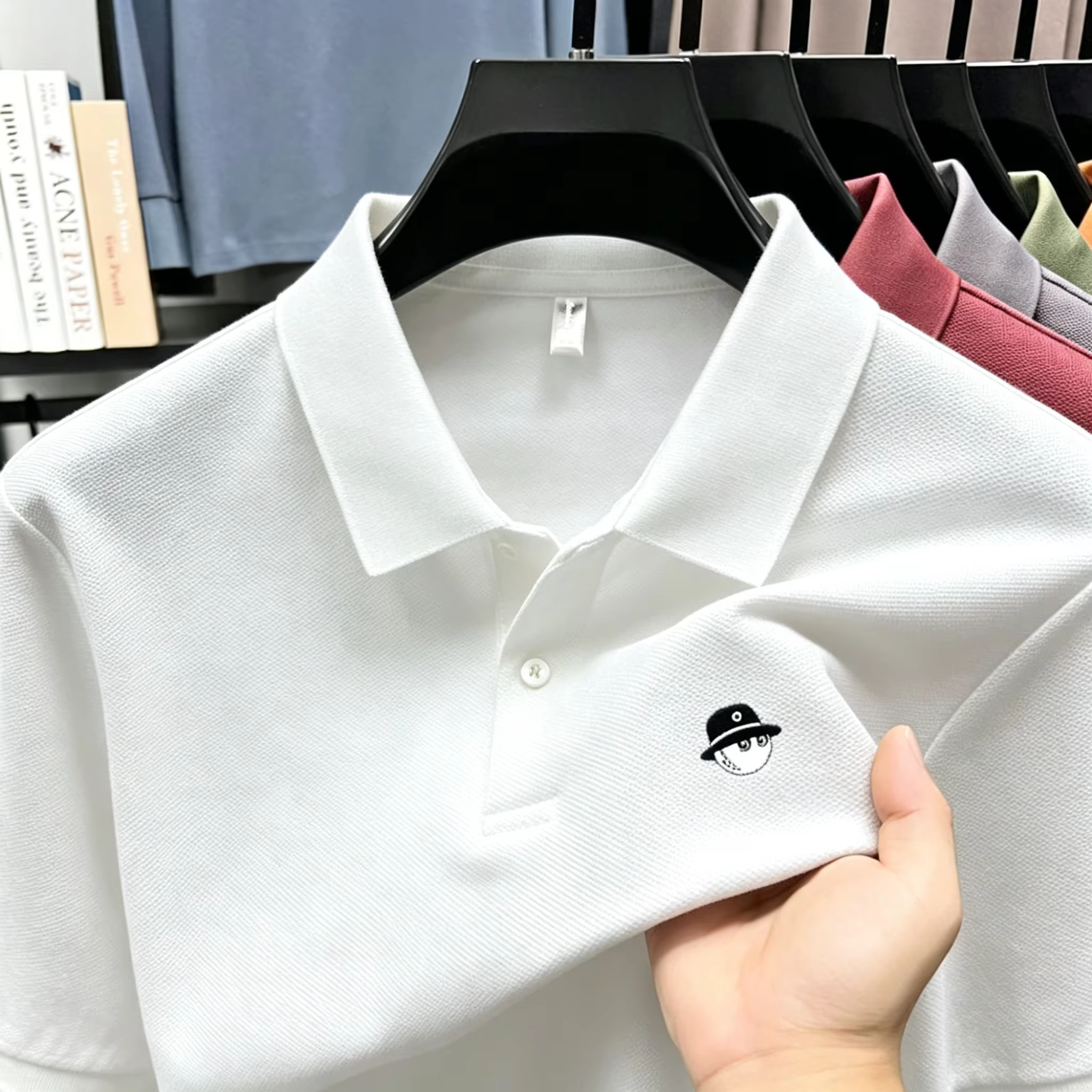 Polo brodé haut de gamme pour hommes