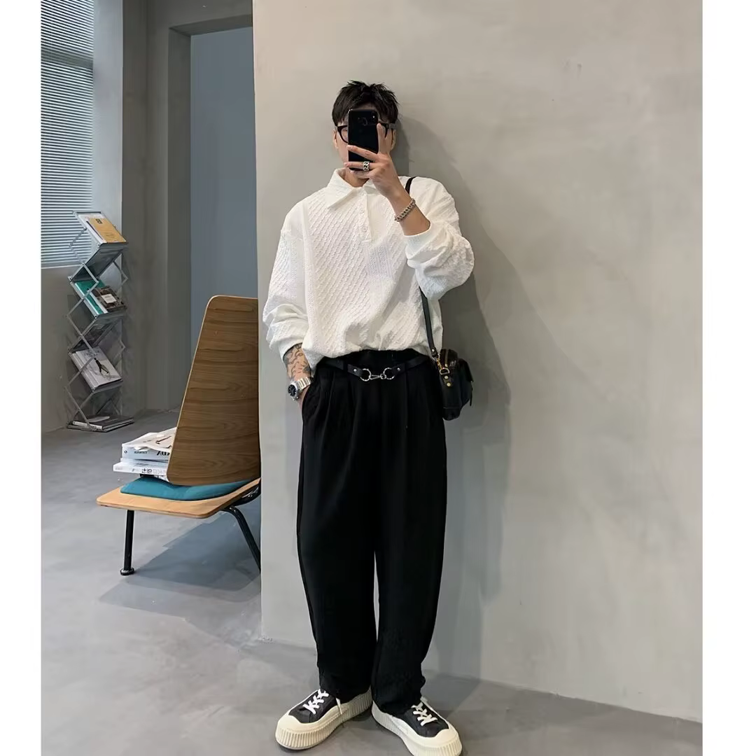 Nouveau Sweat-shirt à revers pour hommes