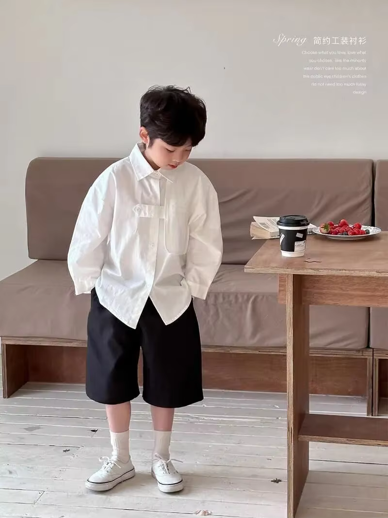 Chemise à manches longues pour garçons