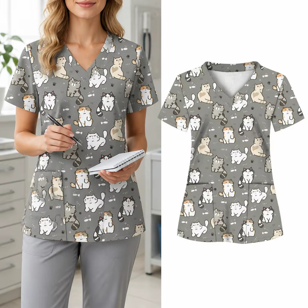 T-shirt d'été pour femme à col en V