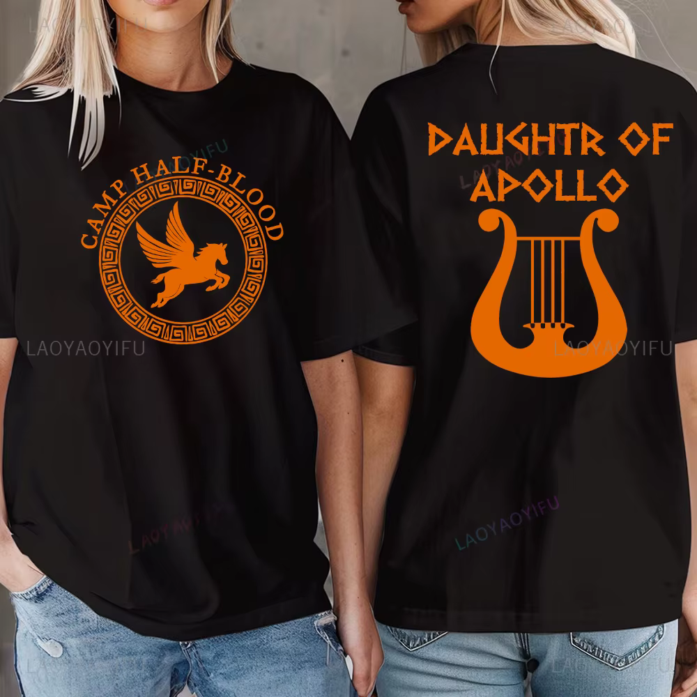 Camp demi-sang mythologie grecque fille graphique t-shirts été femme homme mode décontracté extérieur respirant coton T-shirt