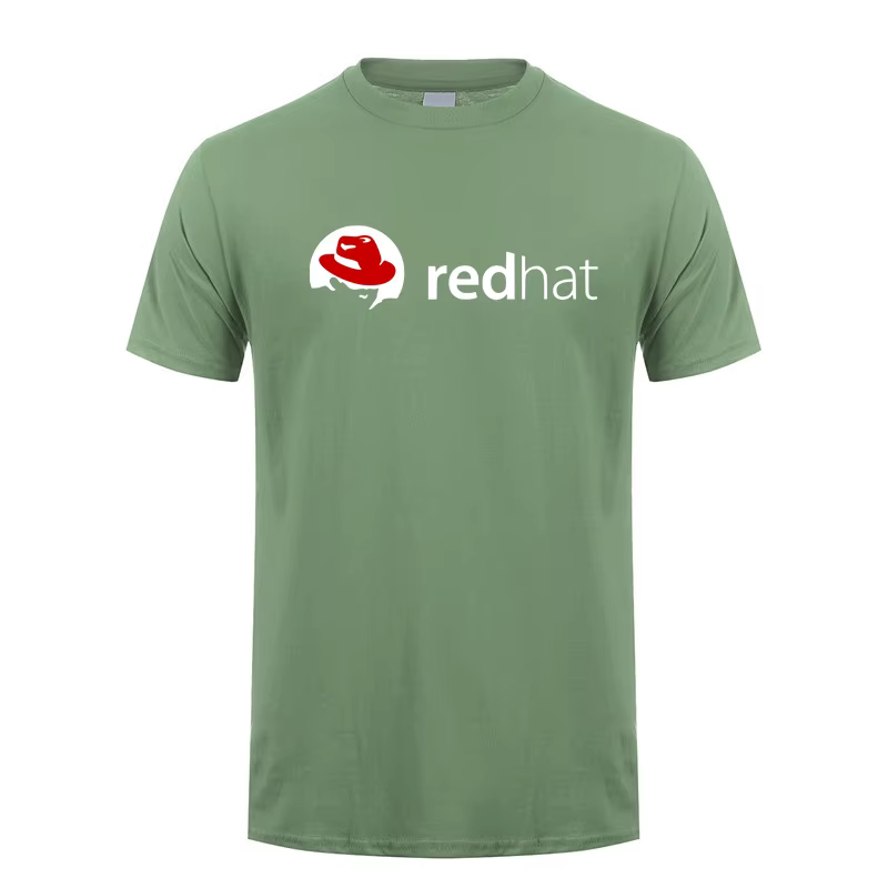 Red Hat Linux T-shirt d'été Hommes Cool Coton à manches courtes Red Hat Économie Unisexe Cadeau Y-Tee LH-321