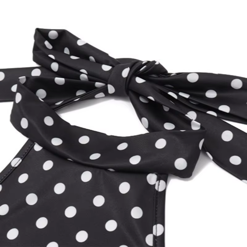 Robes Halter à Pois Imprimés pour Femmes – Tendance