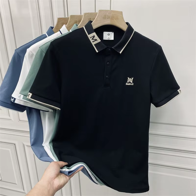 Polo Brodé à Manches Courtes pour Homme