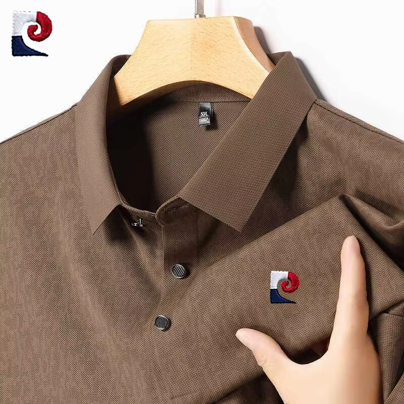 PIERRE CARDIN nouvel été haute qualité Camouflage à manches courtes Polo hommes mode et décontracté polyvalent haut