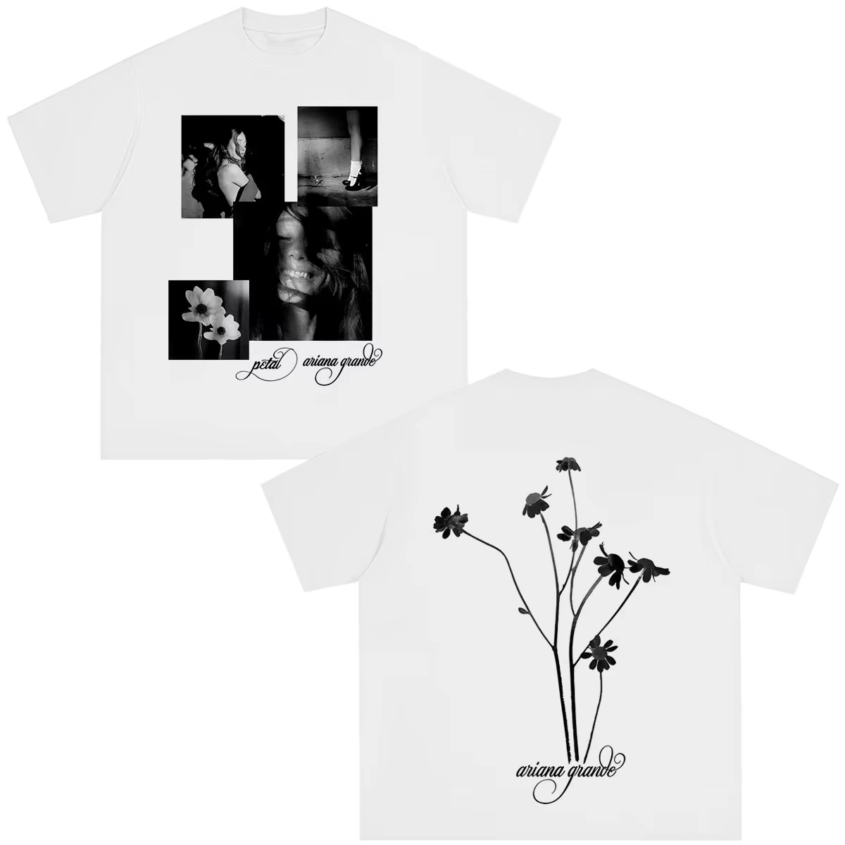 T-shirt Ariana Grande Nouvelle Collection Petal Merch 2026 Homme Femme Vintage Manches Courtes Décontracté Coton Mode Ample Cadeaux pour Fans