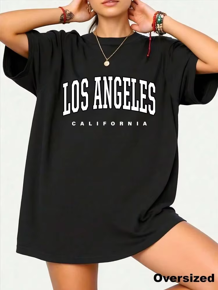 T-shirt ample en coton pour femme