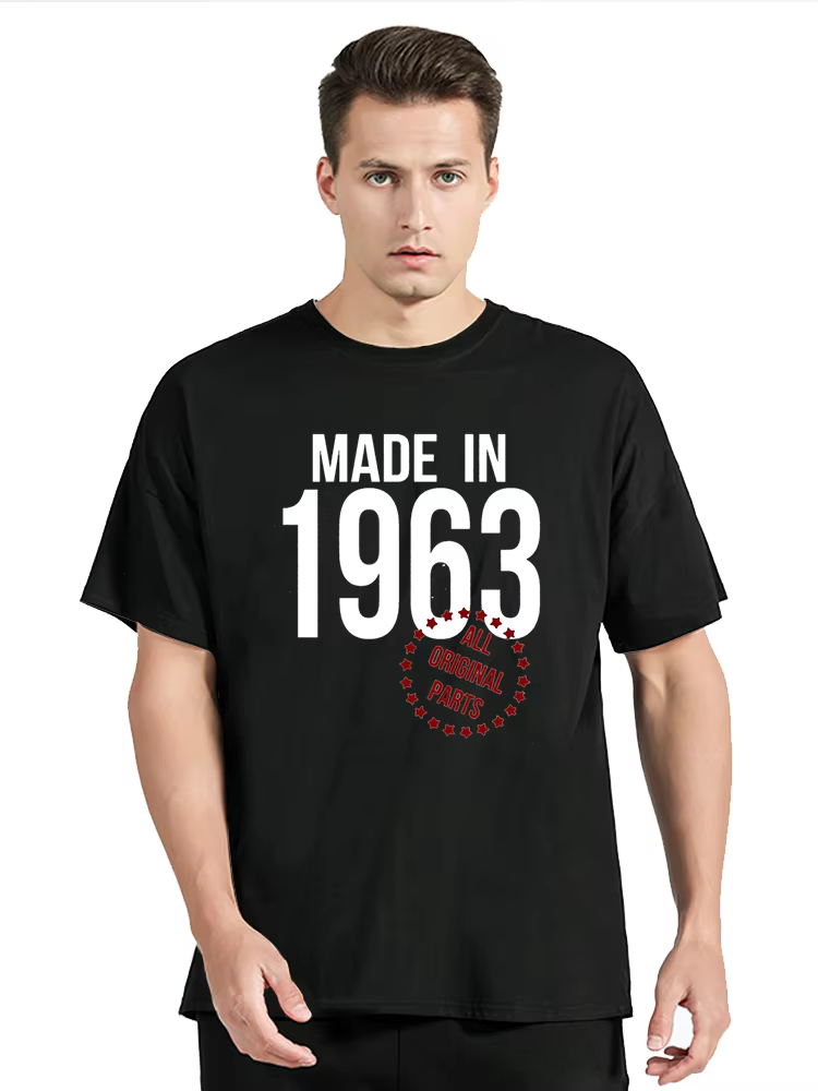 T-Shirt à Manches Courtes en Coton pour Homme