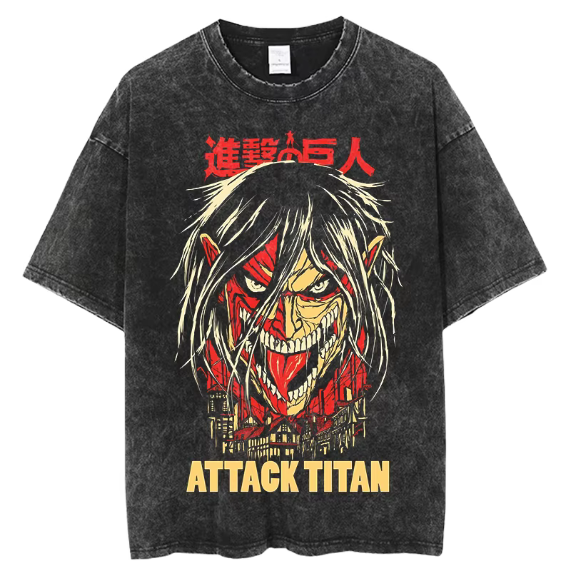 T-shirt imprimé Attack on Titan Eren Jaeger 2026 pour hommes et femmes