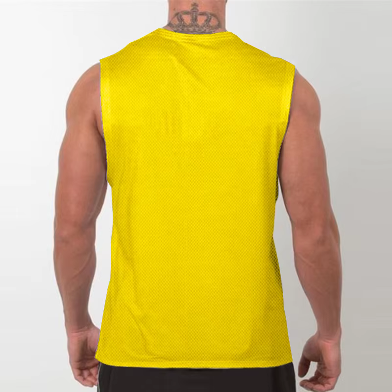 Débardeurs de fitness pour hommes – Marque de mode européenne et américaine – T-shirt de sport sans manches à col rond