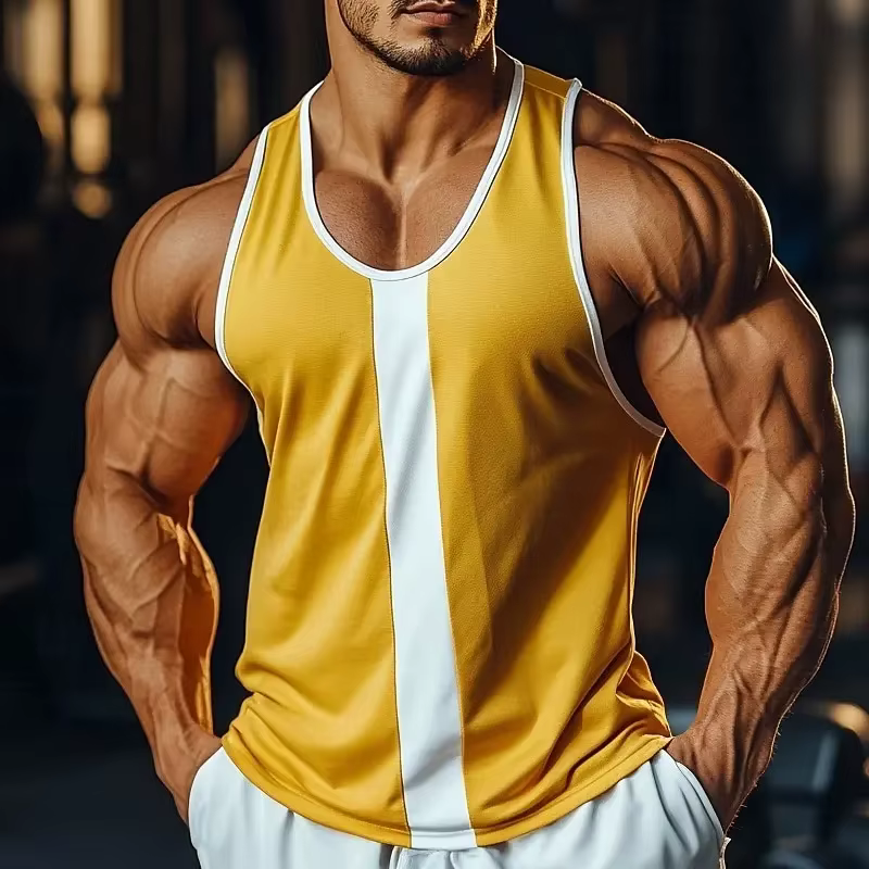 Conception Simple Patchwork impression 3D débardeurs hommes mode gilet surdimensionné sans manches débardeur musculation Fitness gymnase homme vêtements