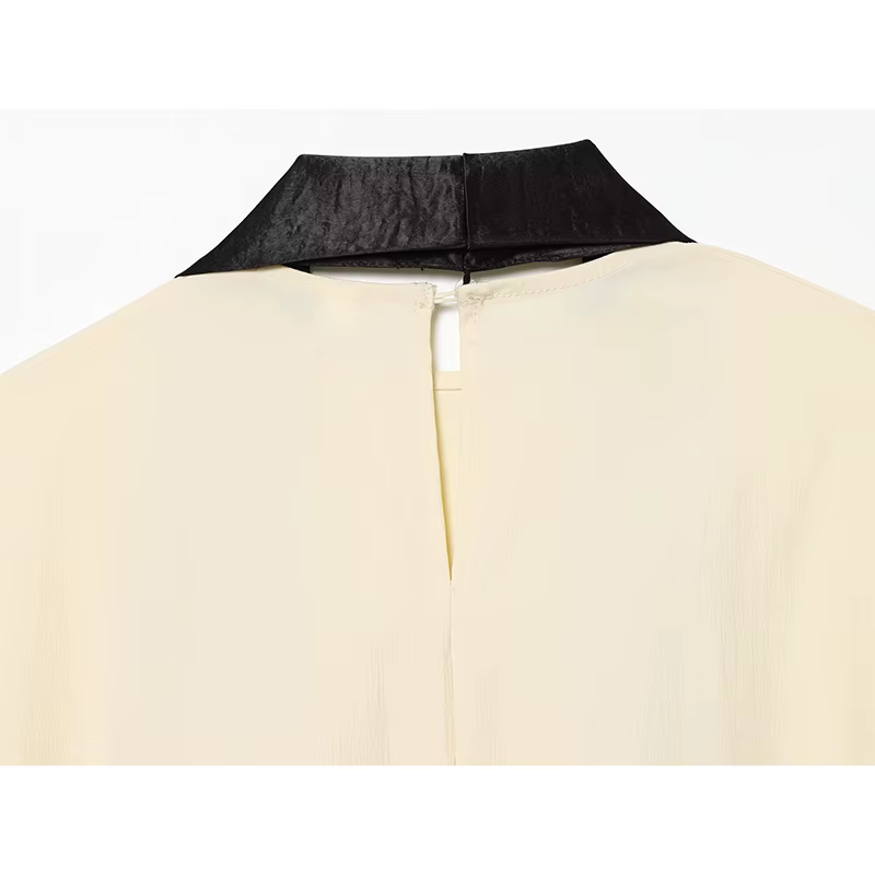 Chemisiers pour femmes tendance, chemisier asymétrique orné d'un foulard, chemisiers décontractés amples à col rond pour l'été, chemisiers féminins, hauts chics