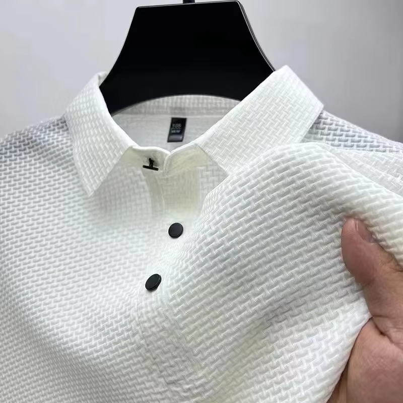 Polo décontracté à manches courtes pour hommes