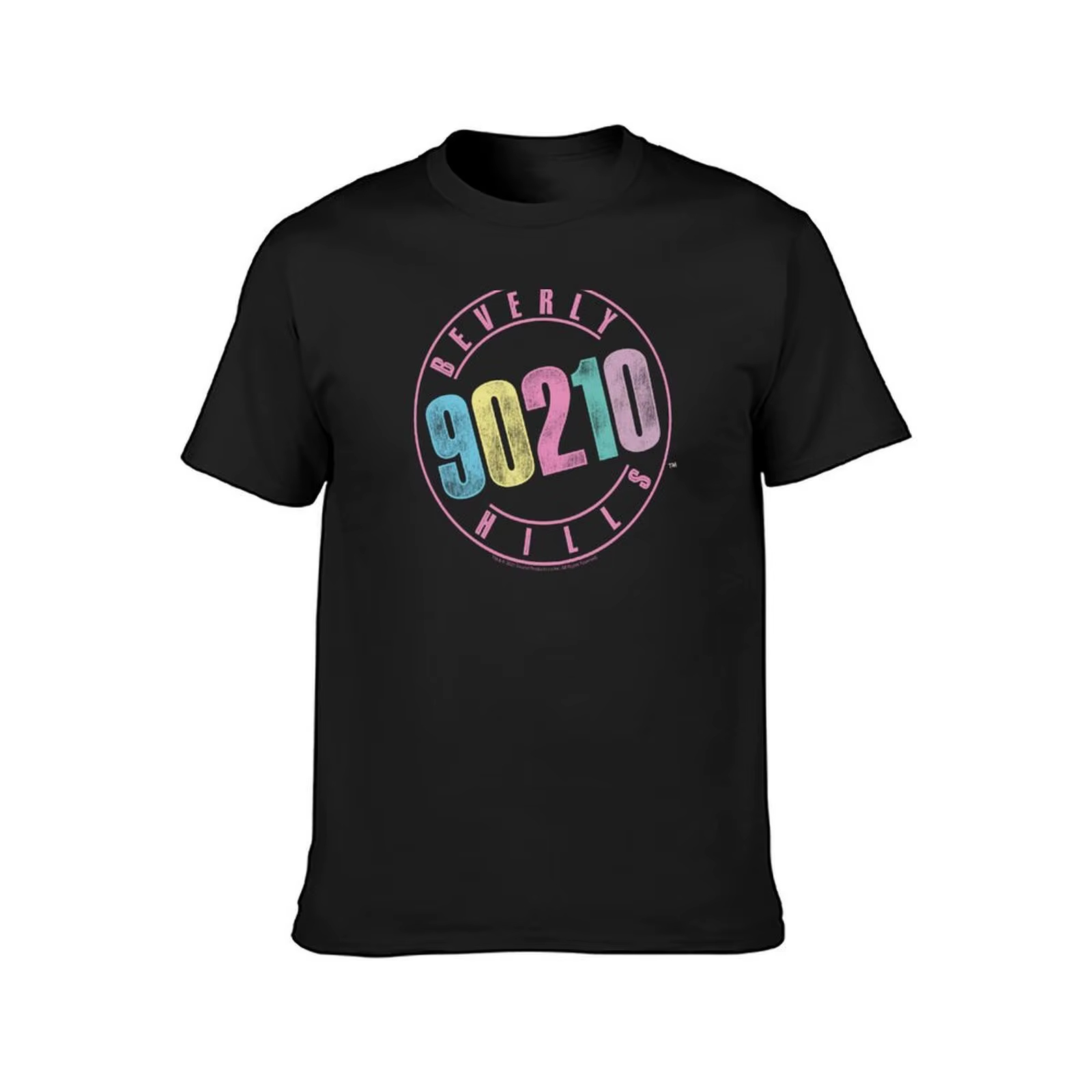T-shirt à logo rétro pastel vintage pour hommes