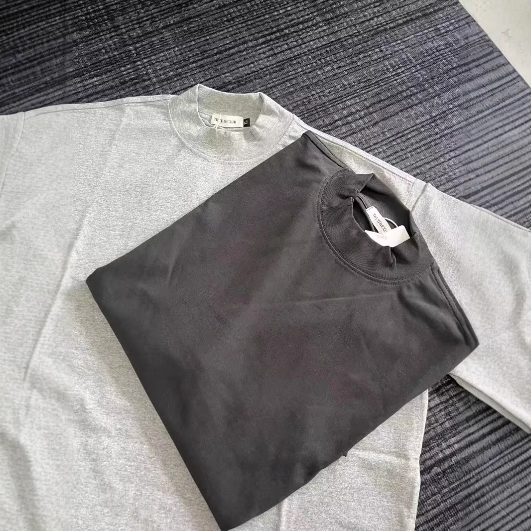 T-Shirt ample surdimensionné à manches courtes et col rond pour hommes
