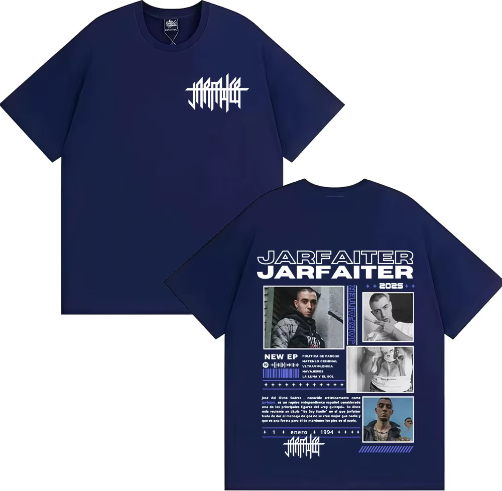 Rappeur Jarfaiter Album Tour 2025 couverture T-shirt hommes femmes Harajuku mode Hip Hop Pop musique t-shirts Vintage